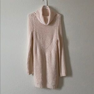Light pink sweater dress